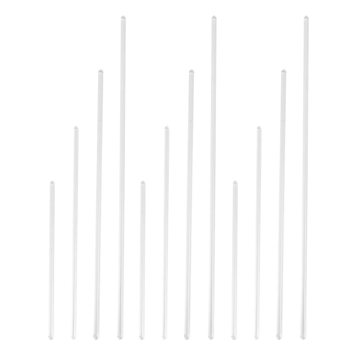 

12Pcs Glass Stirring Rod Transparent Round Head Solid Stirer for Lab Chemical Experiments Dissolution Mixing Evaporating Dish