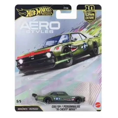 Hot Wheels Fpy86 Car Culture Aero Styles Nissan R32 Skyline GT-R 70 Chevy Nova 2008 Audi A4 1/64 Alloy Collectie Model Auto Speelgoed