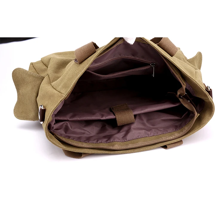 Canvas Retro Umhängetasche, Handtasche für Pendler, Schultertasche, Arbeitstasche, Handtasche mit großem Fassungsvermögen – Detail 7