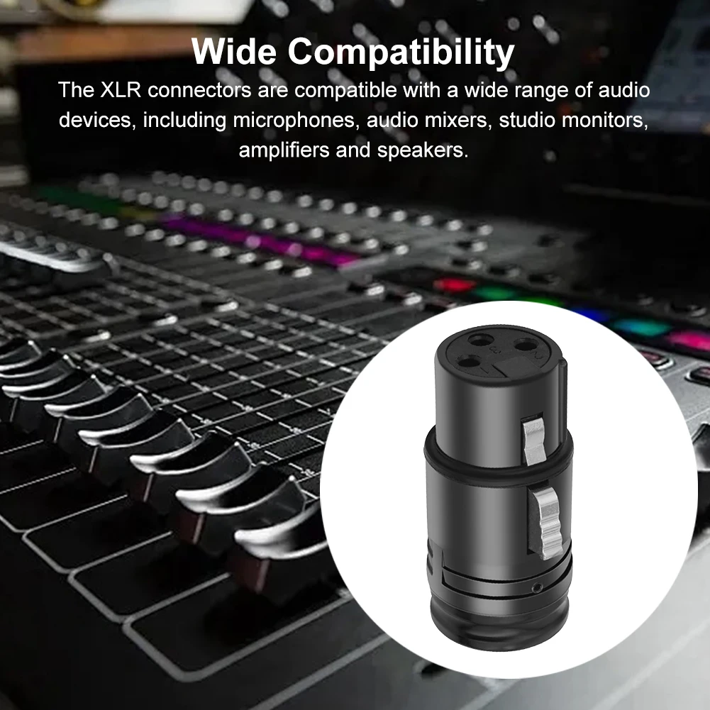 Male To Male/Female To Female Compact XLR Microphone Solder Adapter with Wrench 3 Pin 90 Degree Right Angle for Microphone Mixer