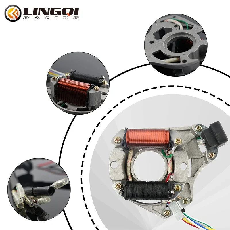 

Motorcycle Parts DY100 AC 2 Coil Ignition Accessory For Pit Bike Generator Magnetic Stator Magneto Plate Motocross Accessories