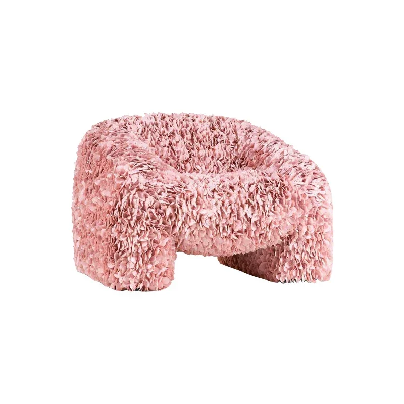 

Креативное одноместное повседневное розовое кресло для гостиной, кресло для отдыха с цветком, кресло Hortensia, одиночный диван с розовым лепестком