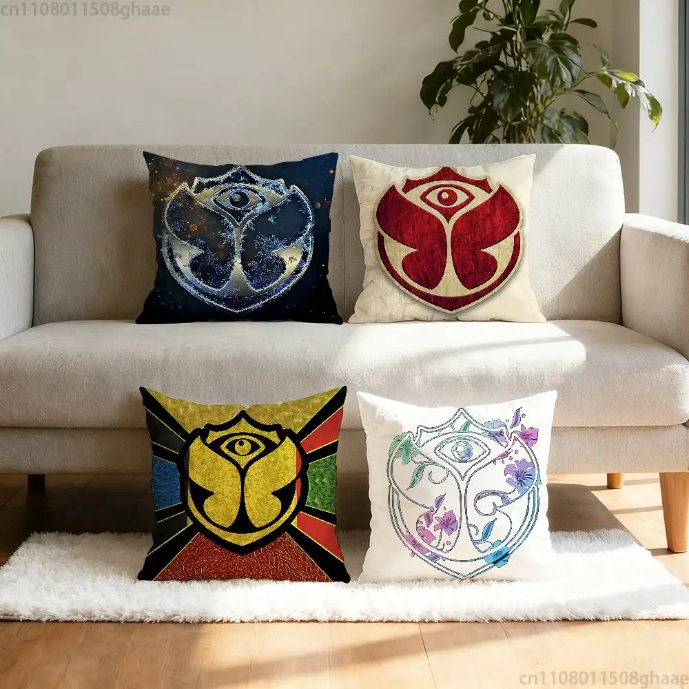 

Tomorrowland Pillow Case Anti-dustmite Pillowcase Invisible zipper silky short plush Sofa cushion cover