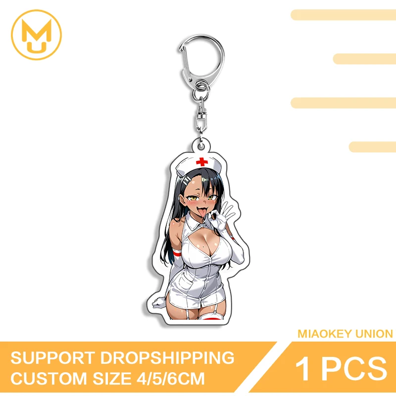 Ahegao Nagatoro Hayase Key Chains Alluring Acrylic Standee Combo Set Hentai Lewd Merch Wallets Door Handle NSFW Decoration