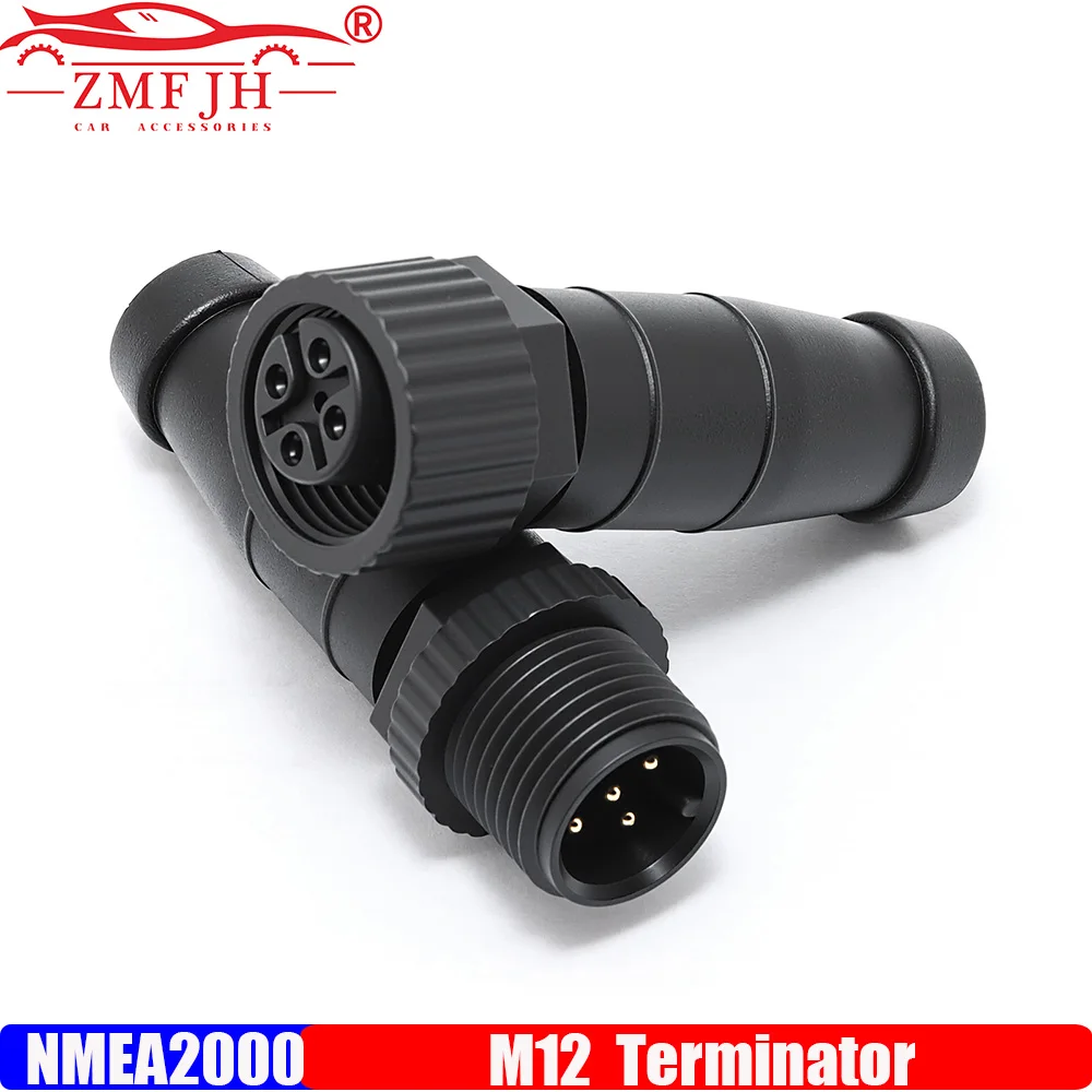 ZMFJH NMEA2000 Adapter Converter M12-5Pin Connector Female and Male Plug Terminal for Marine Boat Yacht NMEA 2000 Terminators