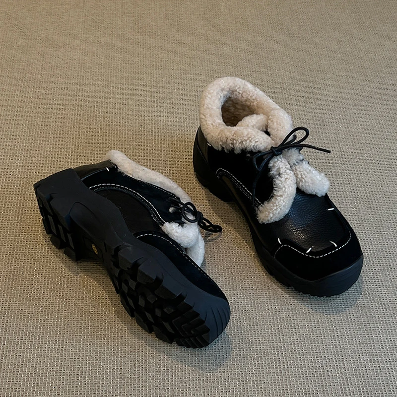 

Women's Sport Shoes Fur Designer Casual Warm Snow Boots 2026 New Comfort Dress Cotton Shoes Short Plush Fashion Mujer Zapatos