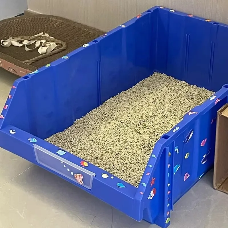 

Plastic cat Litter Box for cat Home and Poop Box for cat