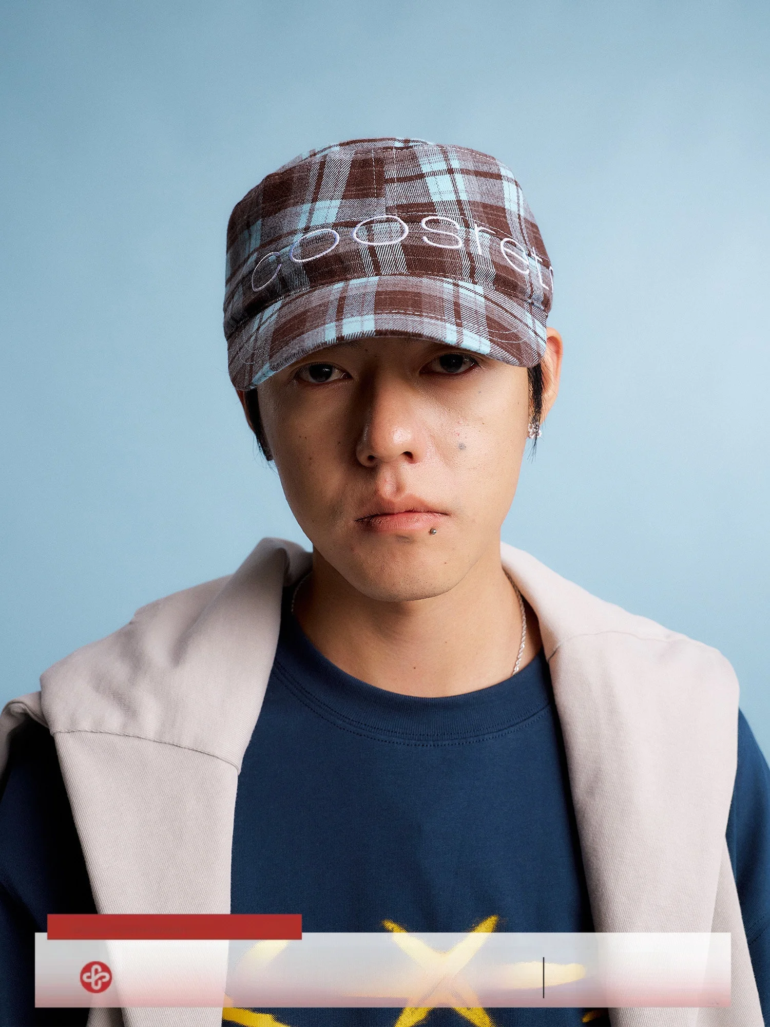 coosretro-retro-american-plaid-embroidery-baseball-cap-adjustable-street-style-unisex-fashionable-autumn-cap-flat-top-short-brim