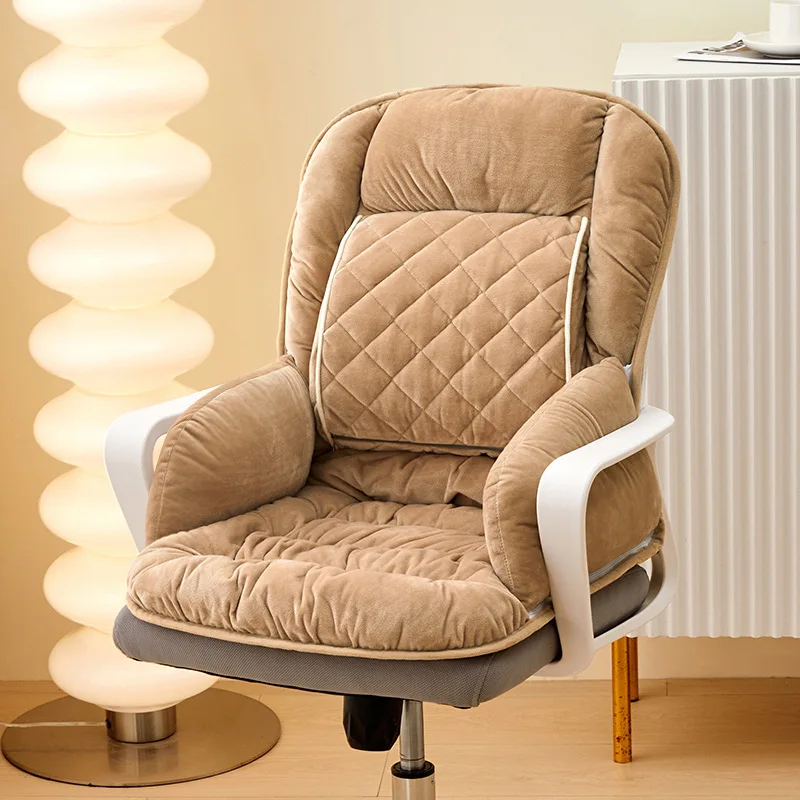 

New style seat cushion office chair cushion autumn and winter warm buttocks cushion with waist drag washable