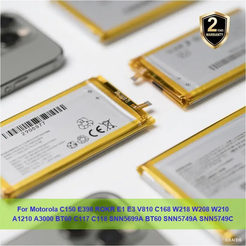 

Battery For Motorola C150 E398 ROKR E1 E3 V810 C168 W218 W208 W210 A1210 A3000 BT60 C117 C118 SNN5699A BT60 SNN5749A SNN5749C