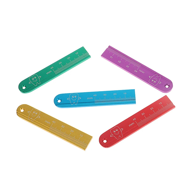 1PCS Aluminium Dental Endo Rulers High Quality Span Measure Scale Endodontic Finger Rulers Dentist Tools Materials