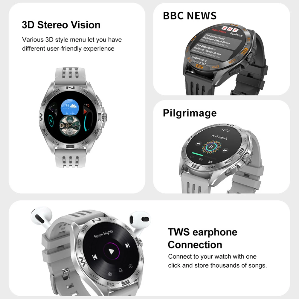 ساعة ذكية خارجية تعمل بتقنية Blue Tooth Call APP تنزيل خريطة الذاكرة 4 جيجابايت تشغيل الموسيقى المحلية وتسجيل الصوت ساعة ذكية رياضية صحية