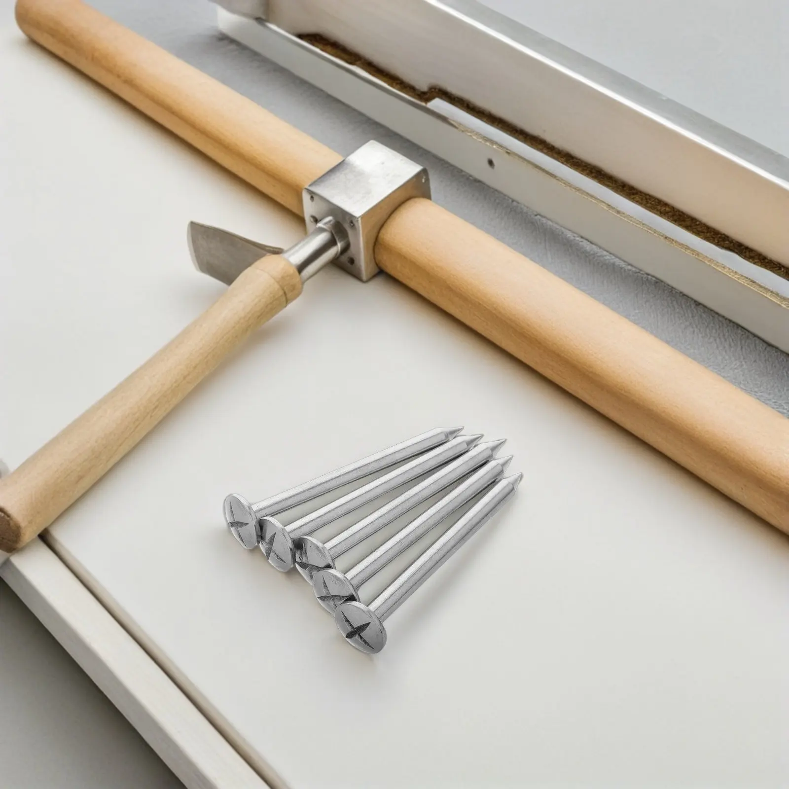 8Pcs Stainless Steel Survey Stakes Low Profile Nails Property Land Boundary Markers Garden Lawn Edging Landscaping Nails