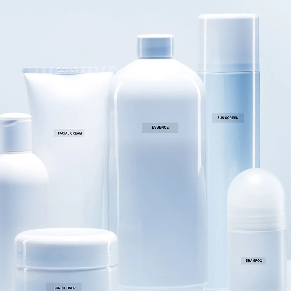 

12 Sheets Shampoo Dispensing Bottle Label Oil Labels for Glass Bottles Automatic Waterproof Lotion Cream Travel Size Makeup