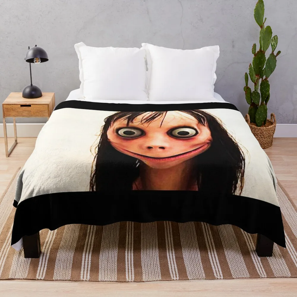 

Momo (Creepypasta) Throw Blanket Picnic Designers Soft Plush Plaid Blankets