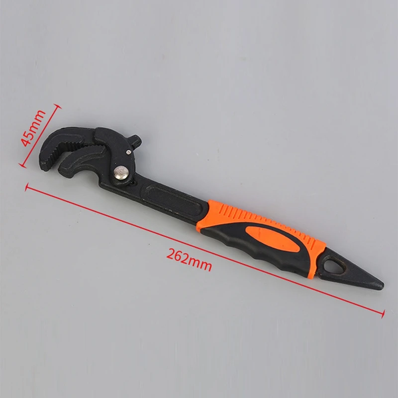 Llave multifuncional pequeña, llave de tubo de agua rápida, llave multifuncional pequeña, juego de llaves ajustables de acero