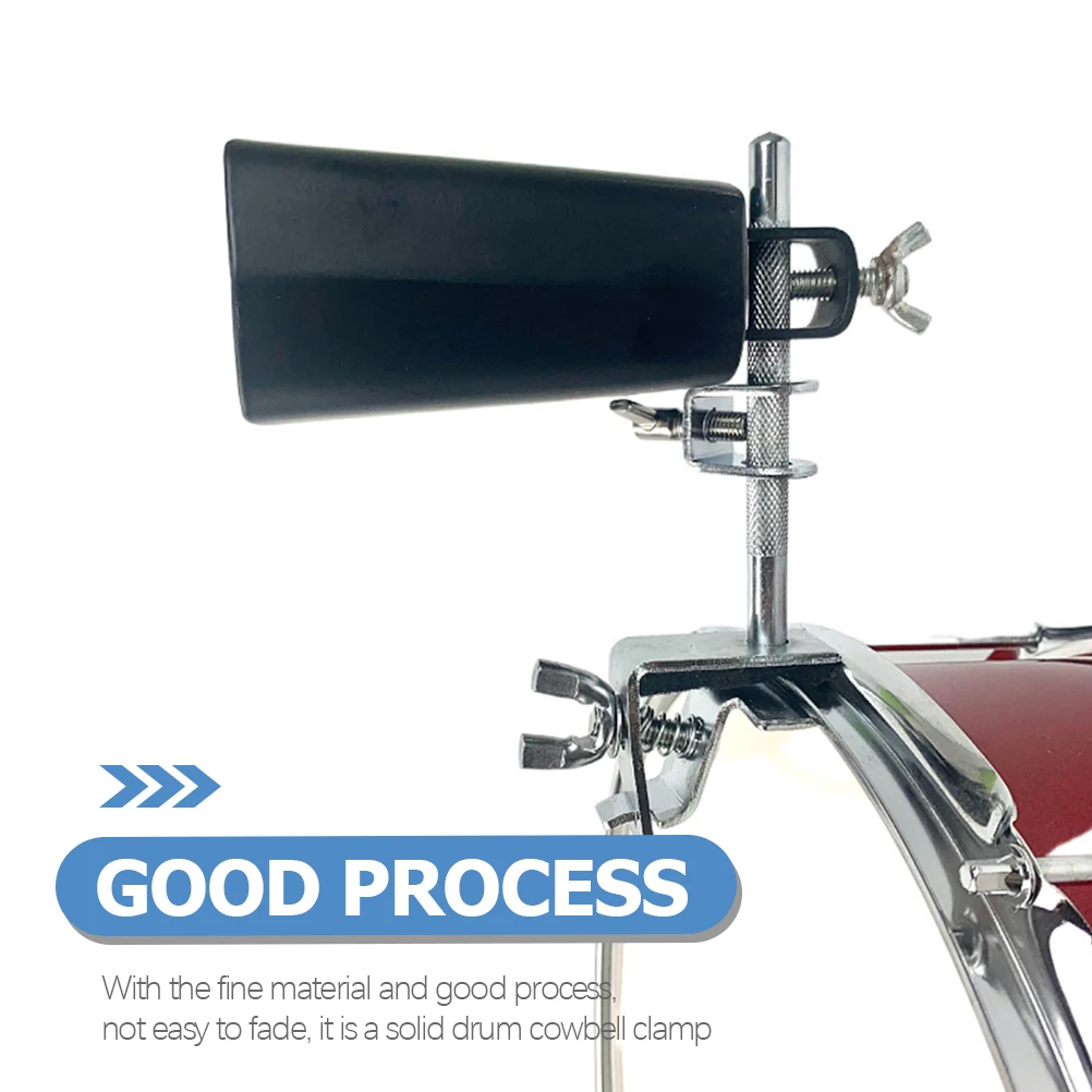 

Musical Instrument Ground Drum Cowbell Clip Metal Cowbells Mounting Extension Bracket