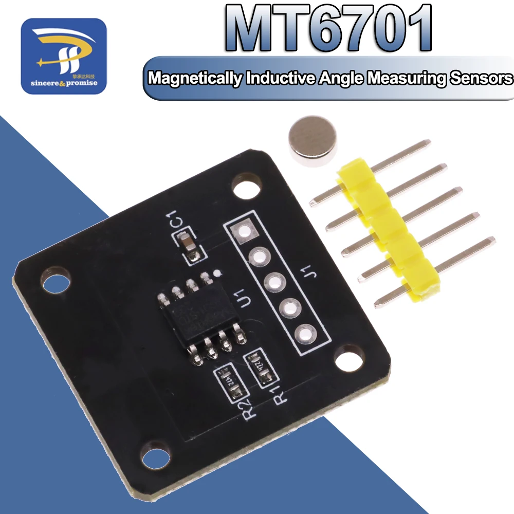 Mt6701 Magnetic Encoder Magnetic Induction Angle Measurement Sensor Module 14bit High Precision Instead Of As5600