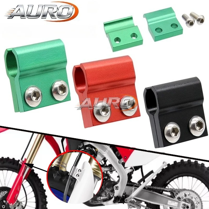 Front Brake Hose Clamp For KAWASAKI KX450 KX250 KX100 KX85 Motorcycle Accessories KX 250 F 450X Brake Cable Holder Line Guide