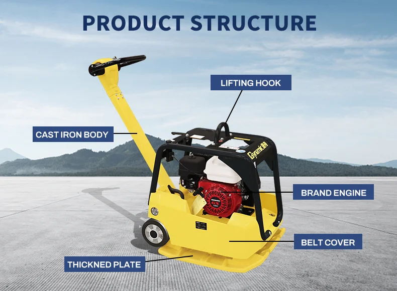Reversible Mini Road Compaction Soil Vibrator Compactor Plate Portable Plate Compactor for Sale