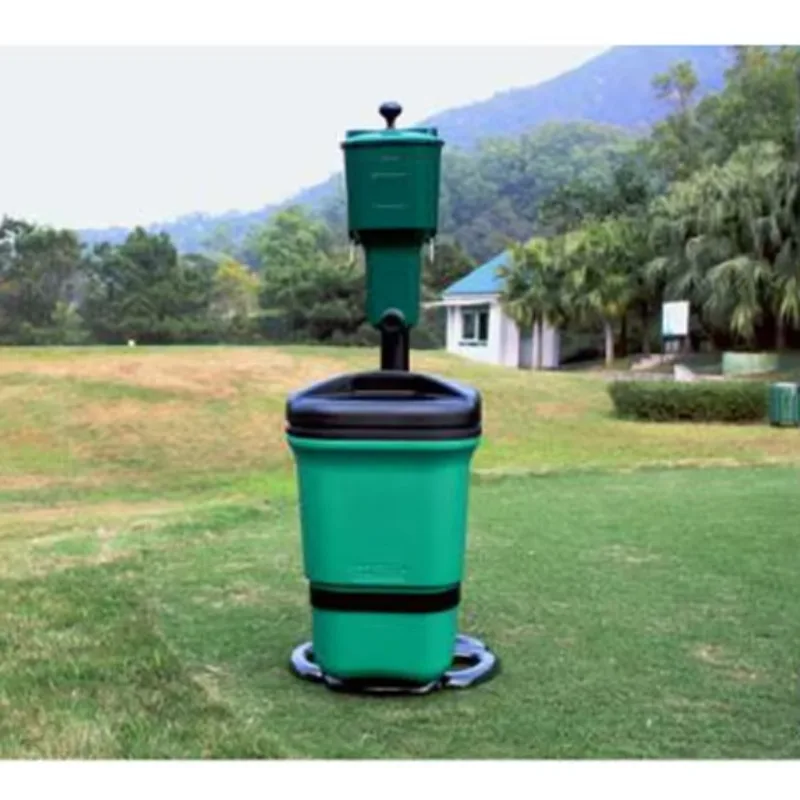 Ball Washer With Mounting Base Golf Ball Cleaner With Trash Can Combination