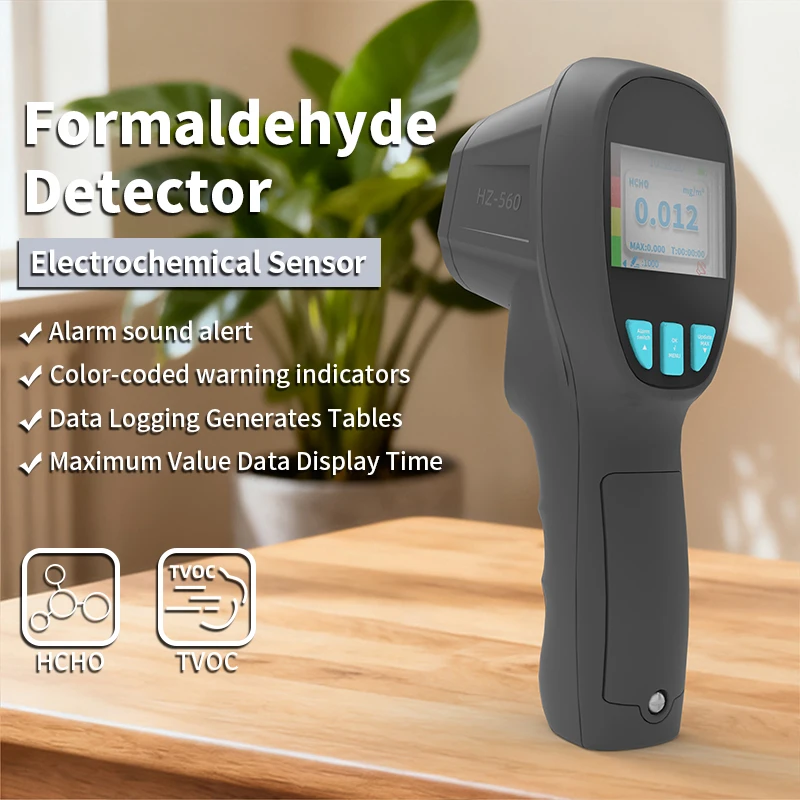 Hold Peak HCHO TVOC Detector Formaldehyde Meter Air Quality Monitor Electrochemical Sensor 0-5.00mg/m³ Data Logger 1000 Groups