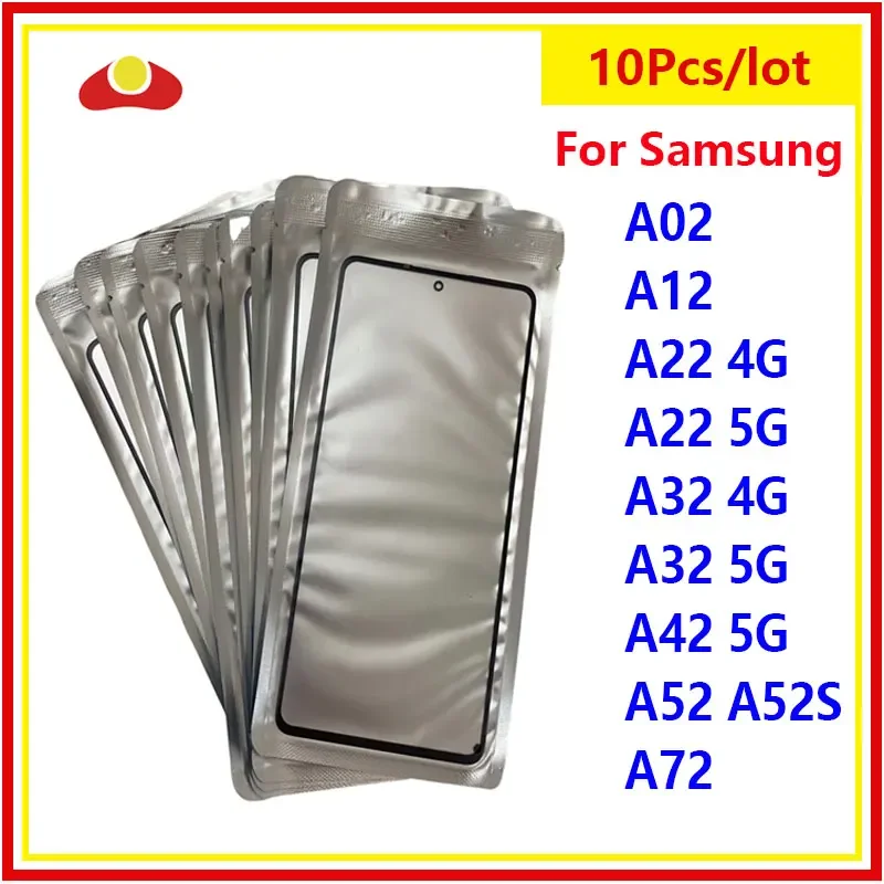 

10pcs/lot GLASS + OCA LCD Front Outer Lens For Samsung Galaxy A22 A32 A42 A52 A52S A02 A12 A72 4G 5G Touch Screen Replacement