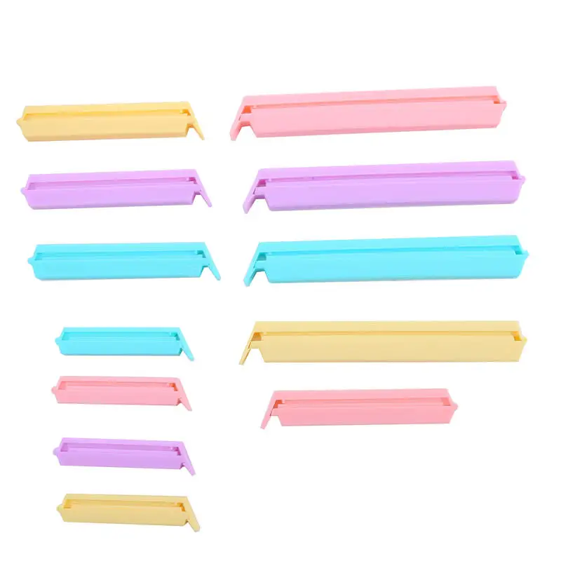 12 قطعة/الحزمة حقيبة عزل مقاطع قابلة لإعادة الاستخدام أدوات تخزين المواد الغذائية الطازجة السدادة المشبك وجبة خفيفة الخبز ختم أكياس تخزين المطبخ المنزل كليب