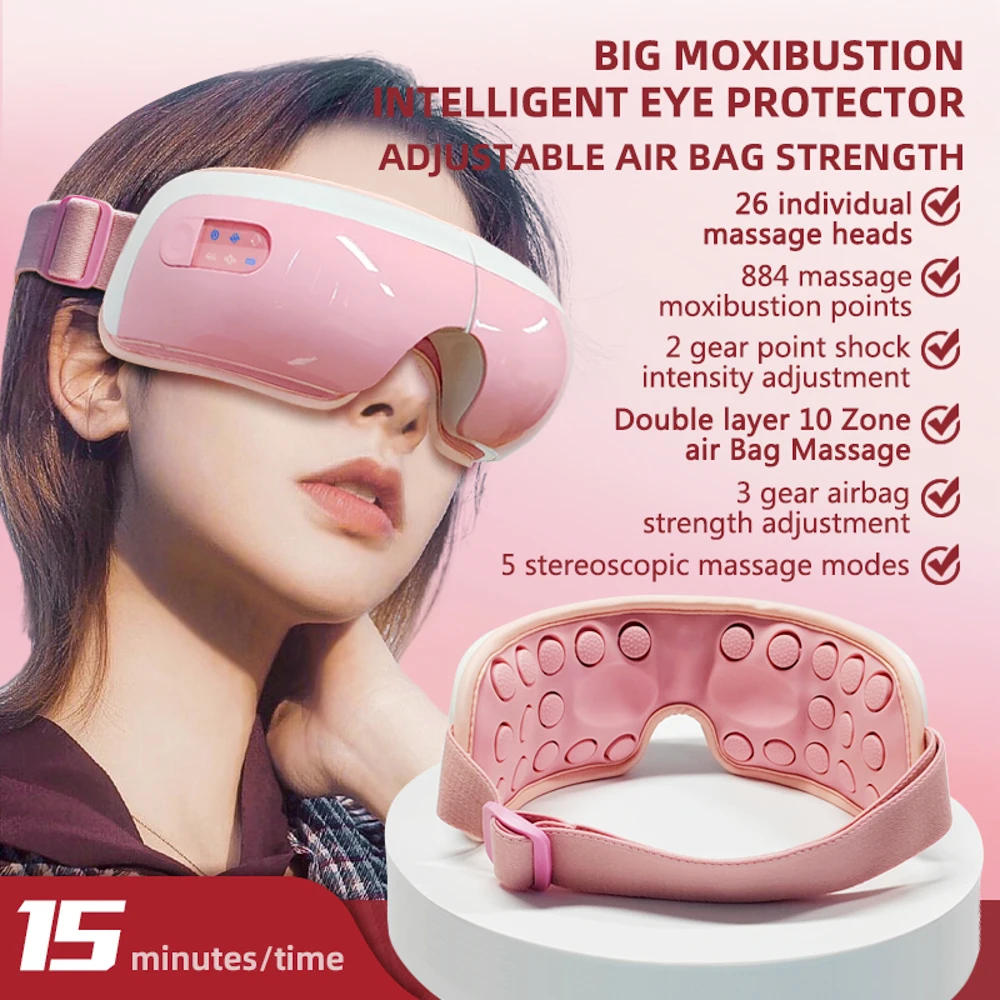 

Electric Eye Massager 4D Music Hot Compress Air Bag Pressure Vibration Massage Eye Care Instrument Relief Fatigue Improve Sleep