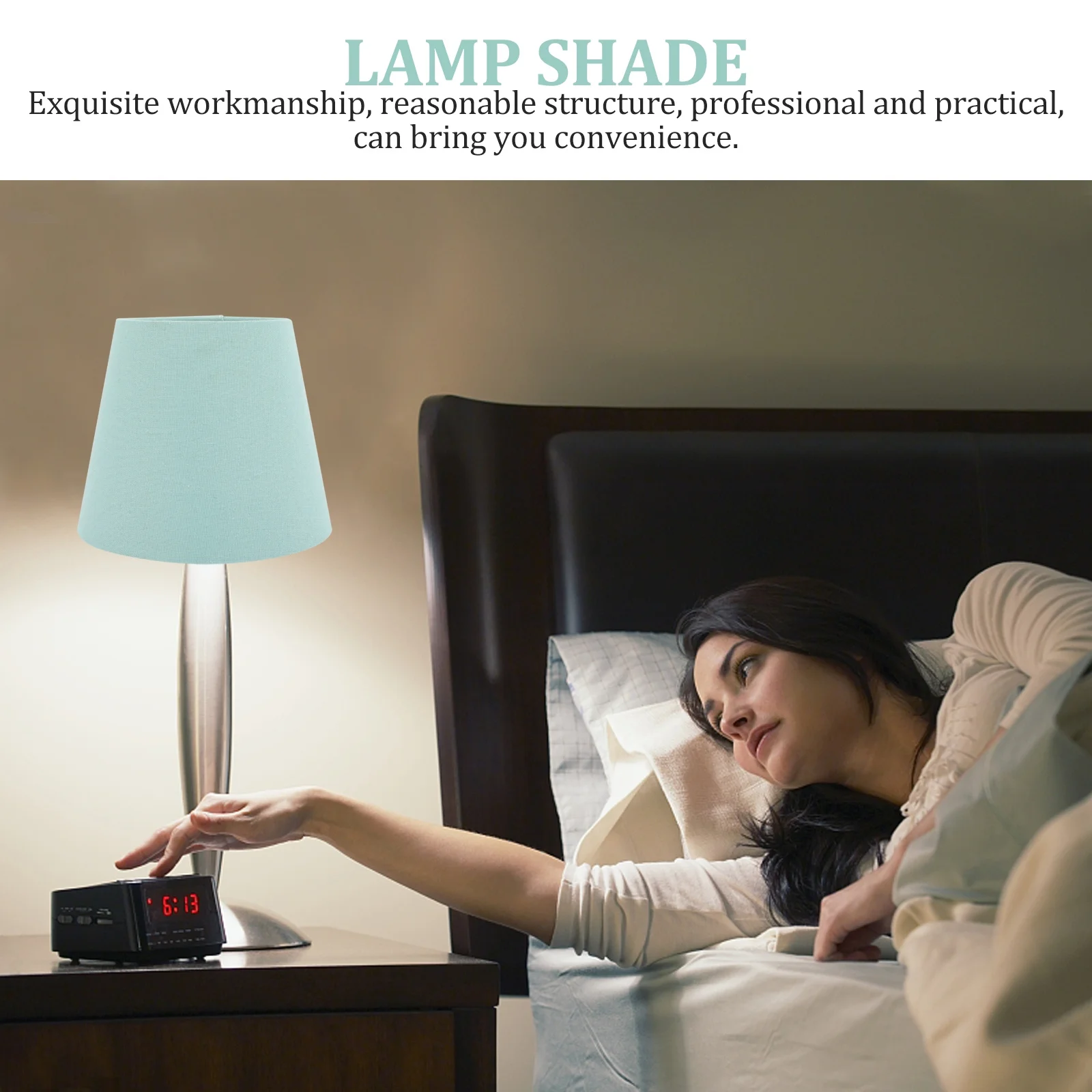 

Small Vintage E14 Lampshade Tabletop Light Cover Sturdy Cloth and Iron Material Home Hotel Living Room Study Decor