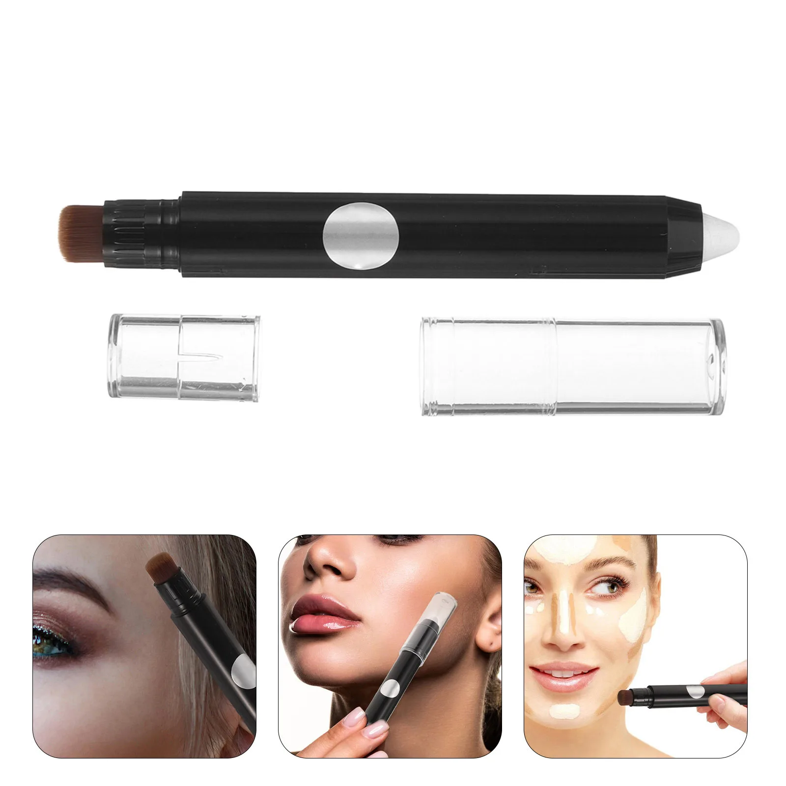 

Highlighter Contour Stick Dual Ended Face Contouring Makeup Kit for Women Smooth Paste Formula Suitable for Medium Skin All Day