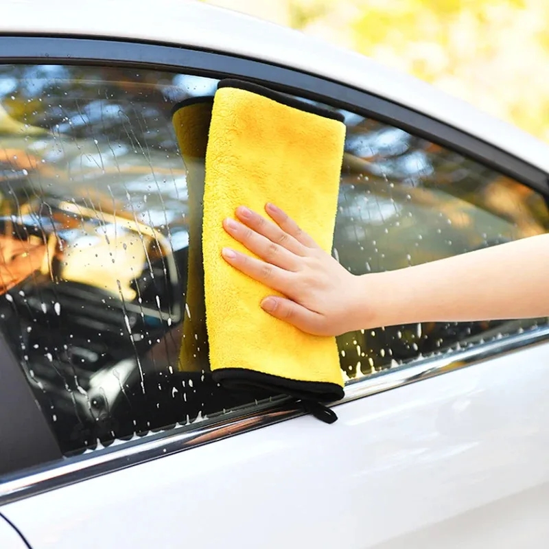 1/6/12Pcs Cleaning Towel; Car Cleaning Cloths; Car Drying Cloth; Double-Sided Soft Vehicle Care Cloth; Reusable Cleaning Cloth