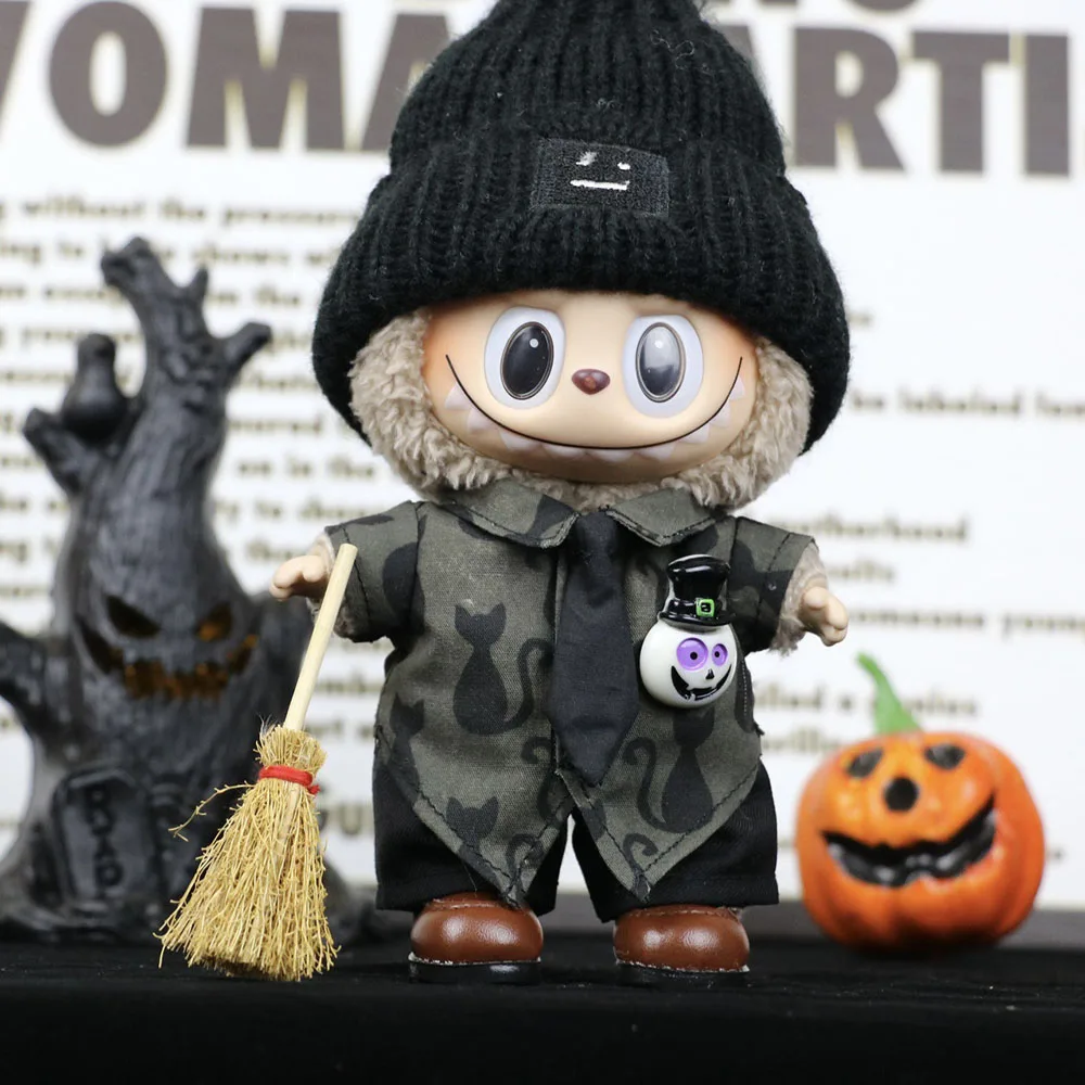 

[Без куклы] Одежда для 15-17 см Лабу тыква дьявол ангел костюм Хэллоуин костюм карнавальный вечерние комплект паук шляпа метла подарок