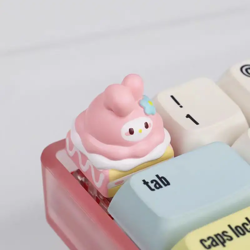 Creatieve Leuke Keycap Hello Kitty Sanrio Cake Esc Key Cap Enkele Hars Cartoon Mechanische Toetsenbord Keycap Gift