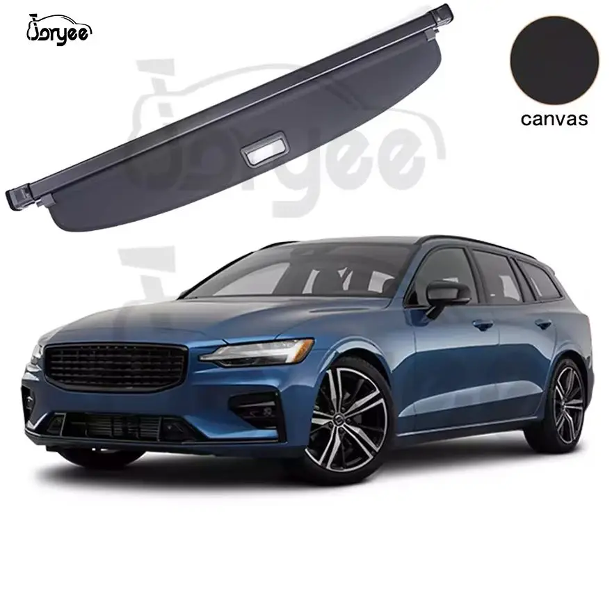 Retractable Boot Rear Parcel Shelf Roller Blind Trunk Cargo Cover for Volvo V60 2019-2024 2020 2021 2022 2023 Car Spare Parts