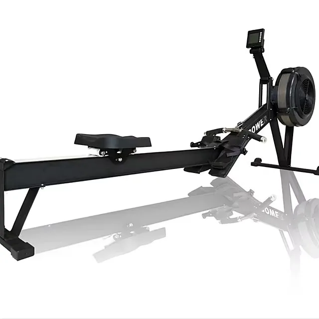 Gym rowing machine Adjustable wind resistance Foldable sitting exercise