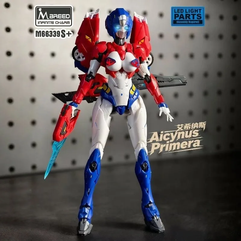 Original Transformation Action Figures Toys Aicynus Primera Arcee Charming Mecha Red and Blue OP M66339S Assembly Model Toys