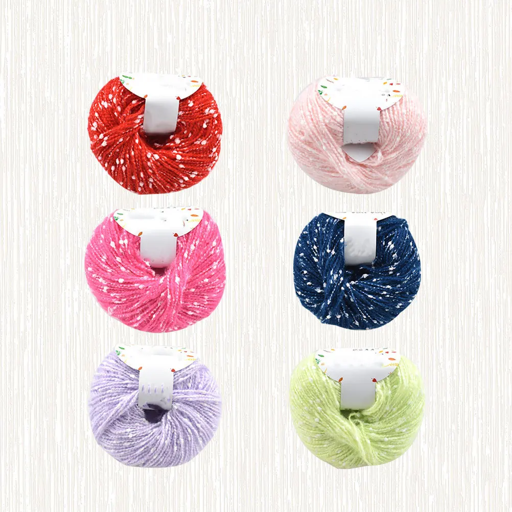 6 لفة الطفل غزل القطن غزل الحياكة اليدوية لينة سميكة دائم للسترات القبعات والأوشحة شالات الكروشيه DIY مختلط اللون #1