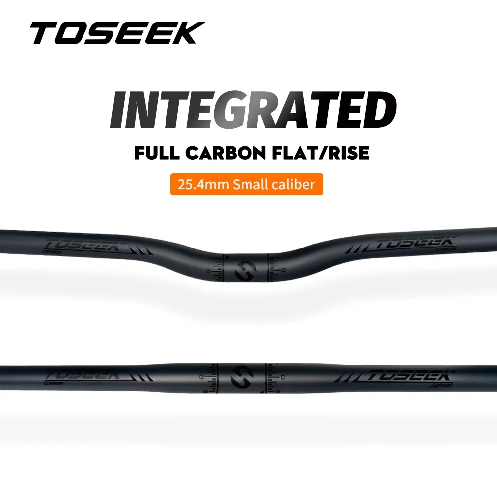 

TOSEEK-Ultralight Straight Handlebar, Full Carbon Handlebar, Folding Bike, Horizontal Handle Bar, 400-700mm, Matte Black, 25.4mm