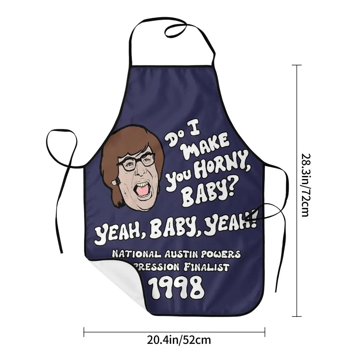 Austin Powers Impressions Aprons Chef Cooking Baking Tablier Waterproof Bib Kitchen Cleaning Pinafore for Women Men Painting