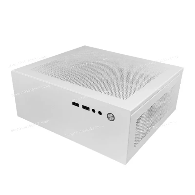 Portable M100 Mini Desktop Chassis 4.3L Volume Compatible with 17x17 Motherboard and 1U Power Adapter Small ITX Computer Case