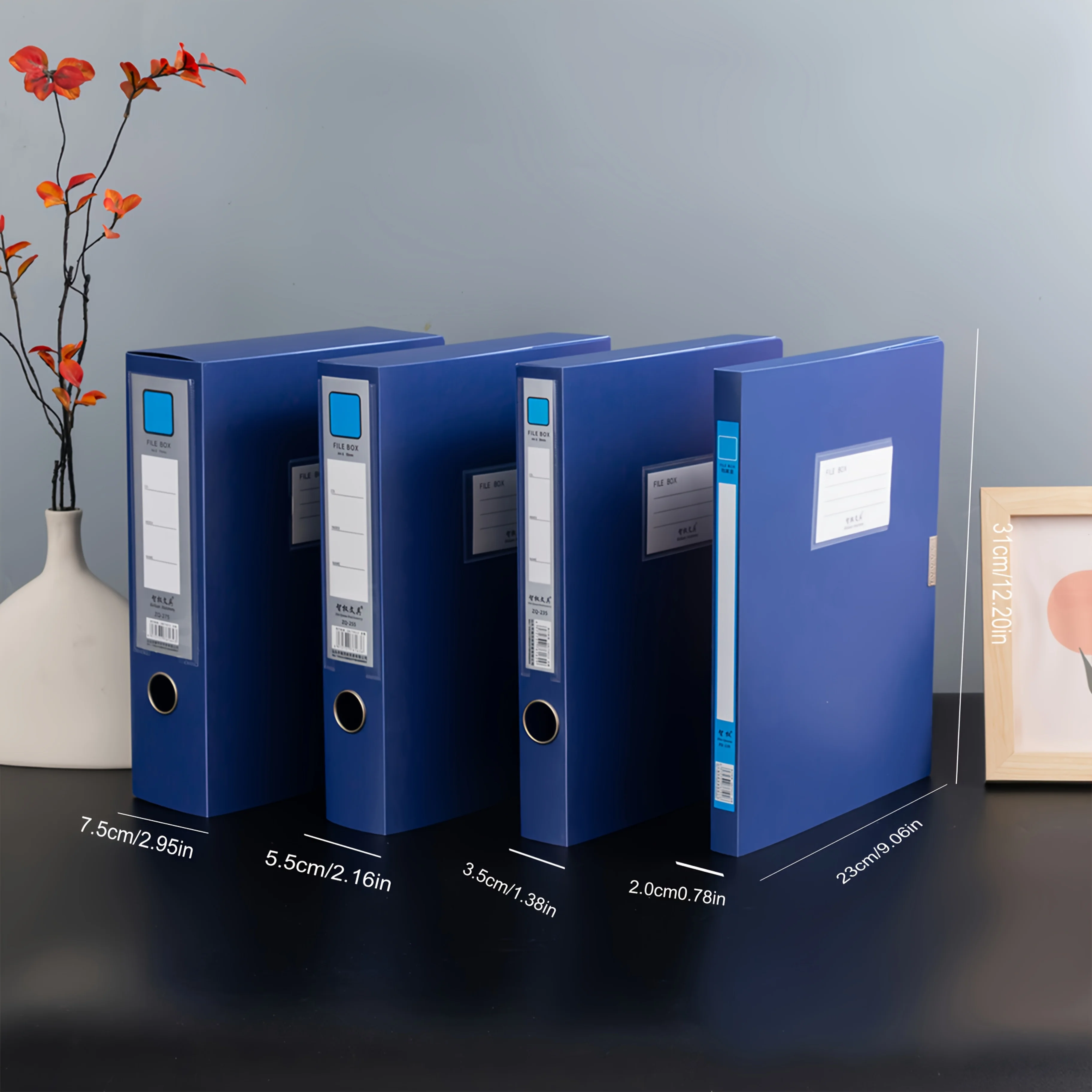 قطعة واحدة من مجلدات ملفات A4 قابلة للطي، صناديق تخزين مستندات PP ذات سعة كبيرة، مناسبة للمكتب والمدرسة وموسم العودة إلى المدرسة