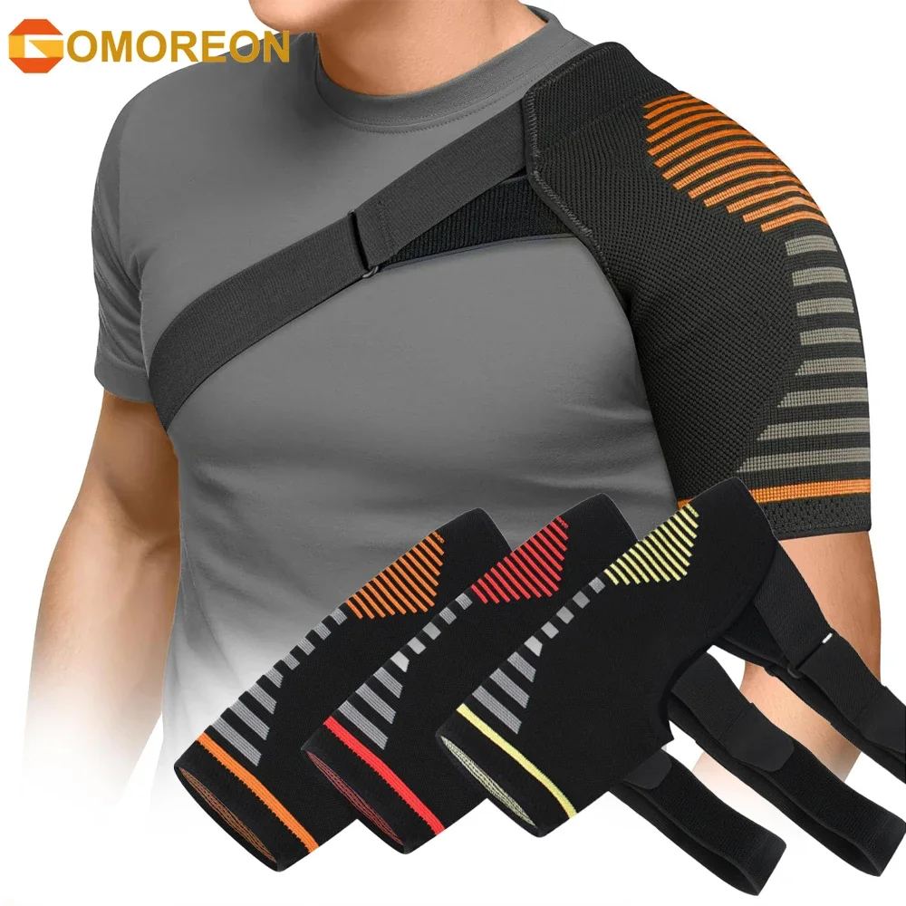 

1PC Compression Shoulder Support, Breathable Shock-Absorbing Shoulder Brace for Shoulder, Built-in Gel Padding & All-Day Support