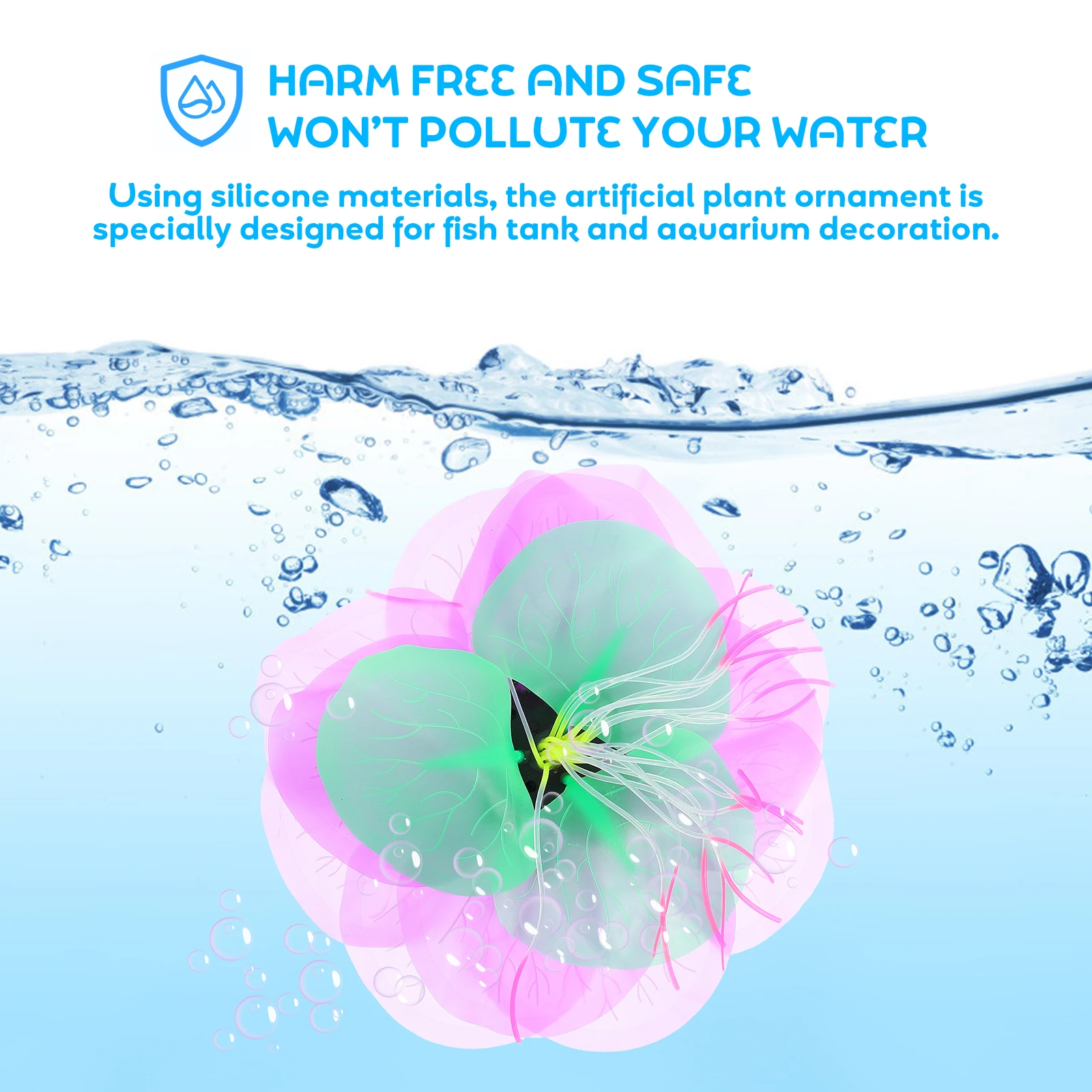 

Artificial Water Lily Aquarium Decor Colorful Lotus Fish Tank L scaping Supplies Fluorescent Flower Pet Accessories Home nament