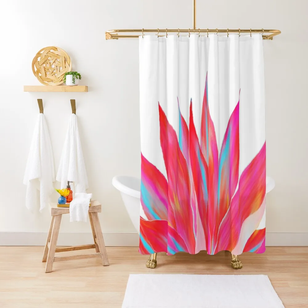 

Sunny Agave Fringe Illustration Shower Curtain Bathtub Bathroom Accessory Bathroom Decor Curtain