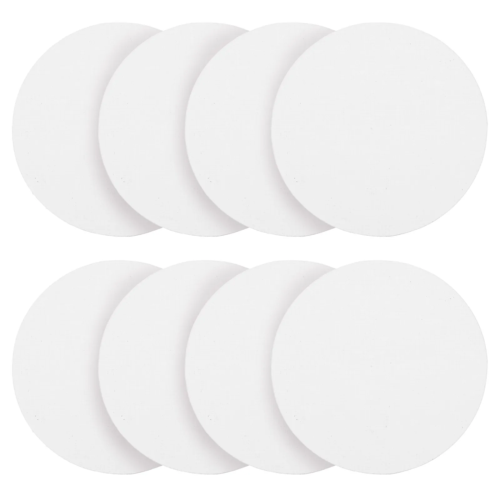 

8PCS Canvas Oil Painting Board Set Round Circle Frame White Small Durable Art Supplies Canvas Board Student Hobby