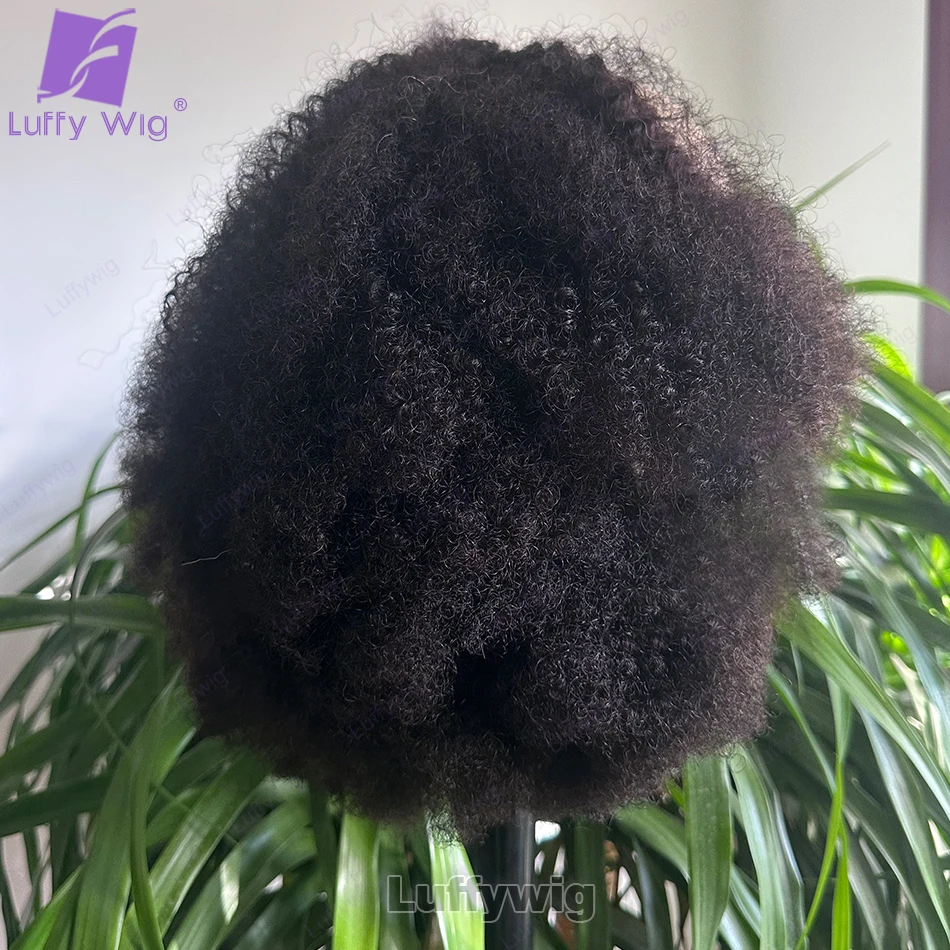 Extensiones de cabello humano con cola de caballo con cordón rizado Afro, cola de caballo de cabello humano Remy brasileño para mujeres negras de 12-26 pulgadas