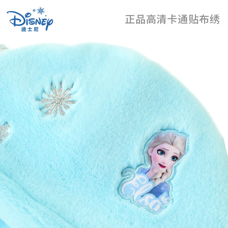 Disney Lce And Snow Wonderland Children\'s Warm Hat Plush Winter Windproof Girl Kids\' Scarf Hat Birthday Gift