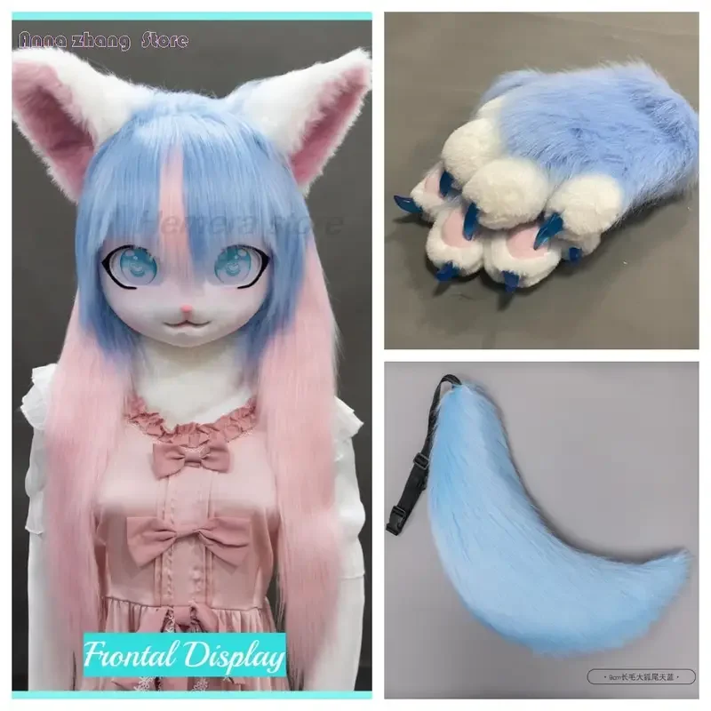 2024 Suits Fursuit Kigurumi Headsets Furry Cosplay Costumes Comiket Furries Rubbit Doll Cat Comiket Furries Doll costumes Animal