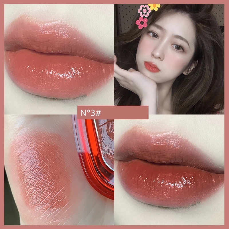 6 Colors Sexy Red Lipsticks Waterproof Moisturizing Lip Glaze Tint Long Lasting Non-Stick Cup Lip Stick Makeup Korean Cosmetics